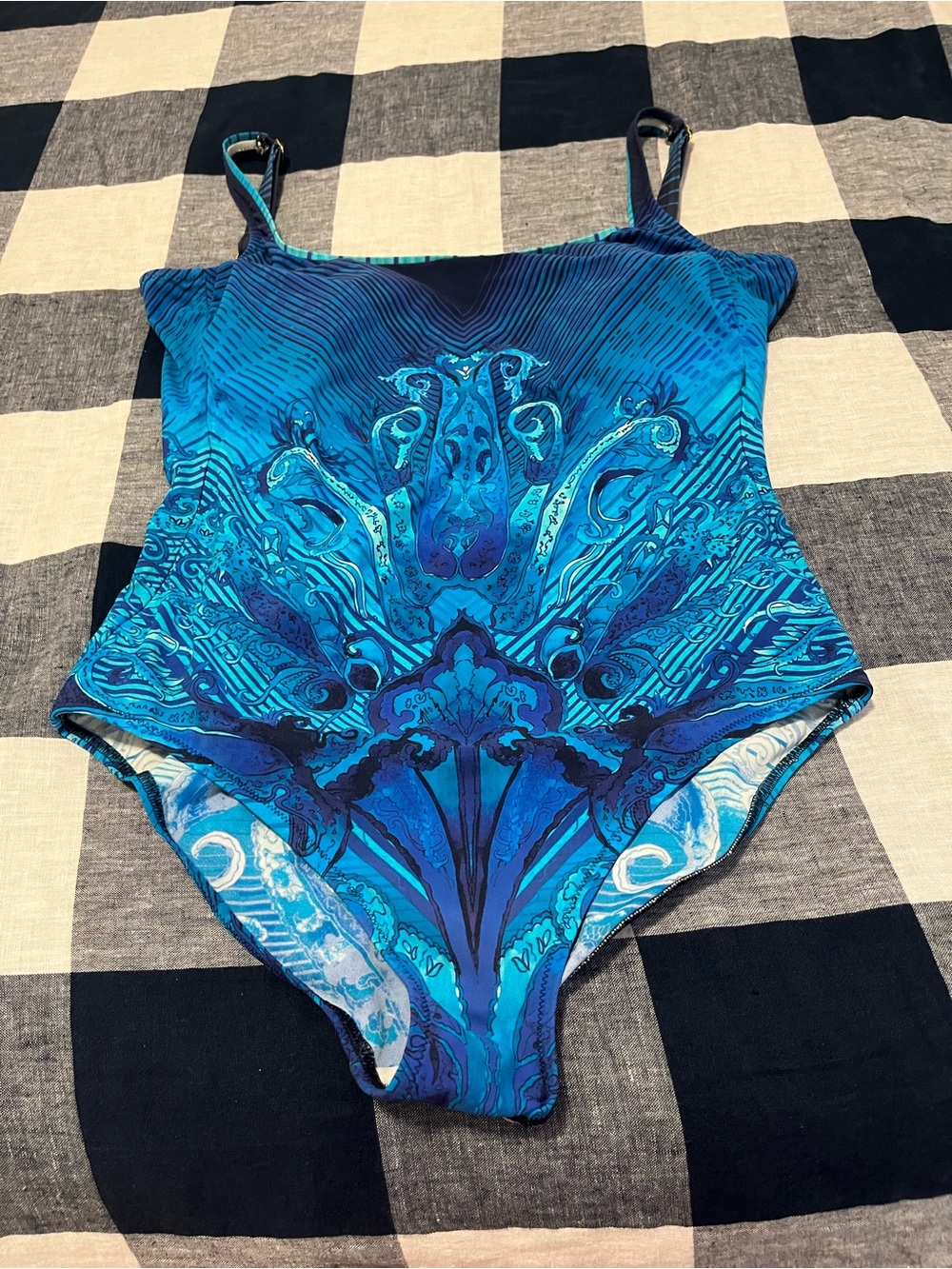 Gottex Blue Patterned Women’s One-Piece Swimsuit - Vibrant Blue